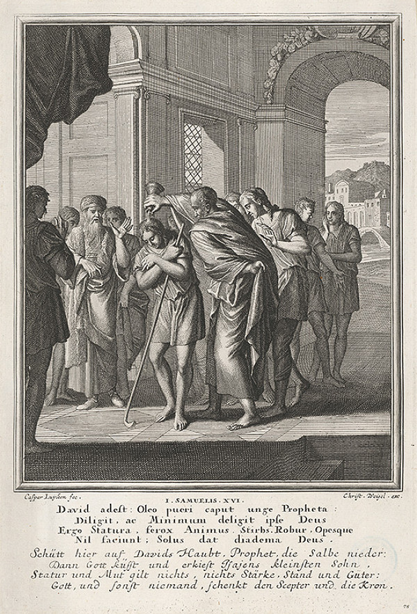 Caspar Luyken, Christoph Weigel st. – Pomazanie Dávida 