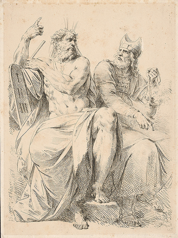 Stredoeurópsky grafik z 1. polovice 19. storočia – Mojžiš a Áron 