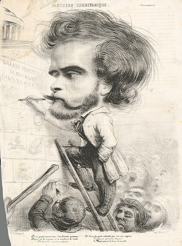 Francúzsky grafik z polovice 19. storočia – Karikatúra návrhára 