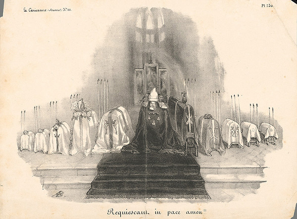 Francúzsky grafik z polovice 19. storočia – Requiem 