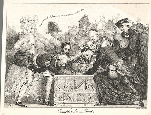 Francúzsky grafik z polovice 19. storočia – Užitie miliardy 