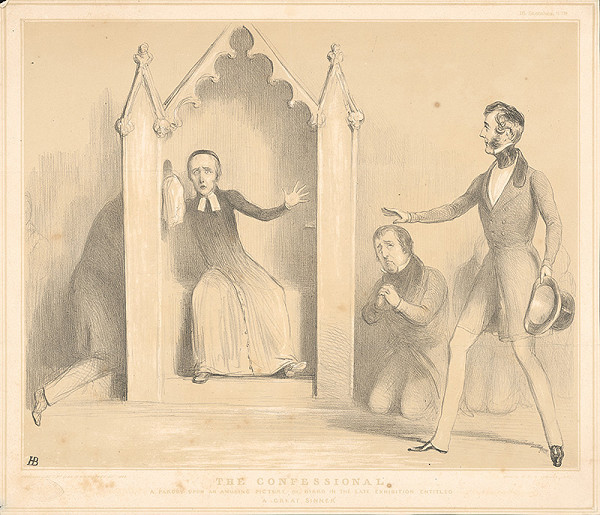 Anglický grafik z polovice 19. storočia – Spoveď 