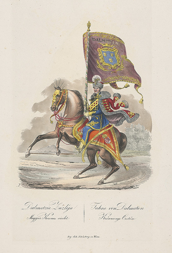 Stredoeurópsky grafik z 19. storočia – Korunovačný kostým z Dalmácie 