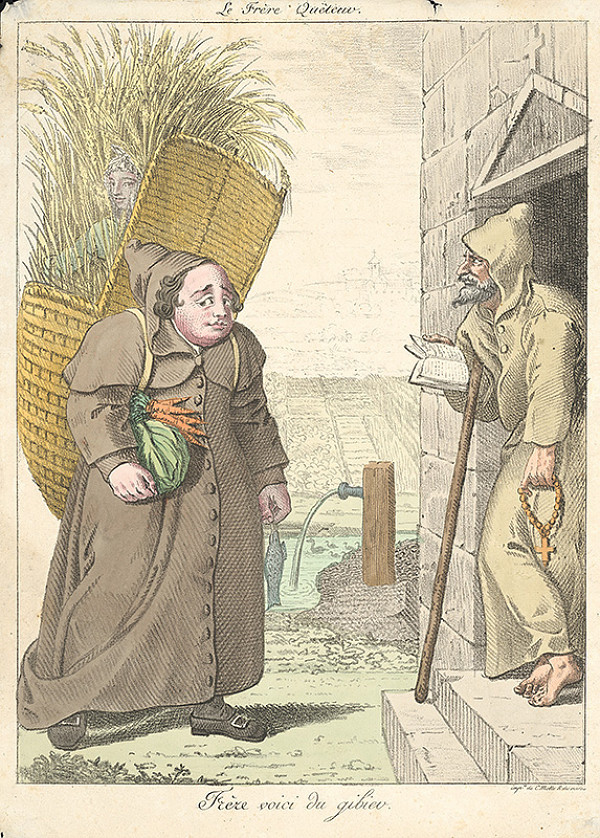 Francúzsky grafik z polovice 19. storočia – Donesenie milodarov 