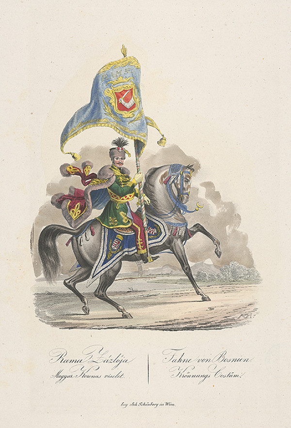 Stredoeurópsky grafik z 19. storočia – Korunovačný kostým z Bosny 