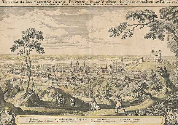 Matthäus Merian – Pohľad na Bratislavu zo severozápadu 