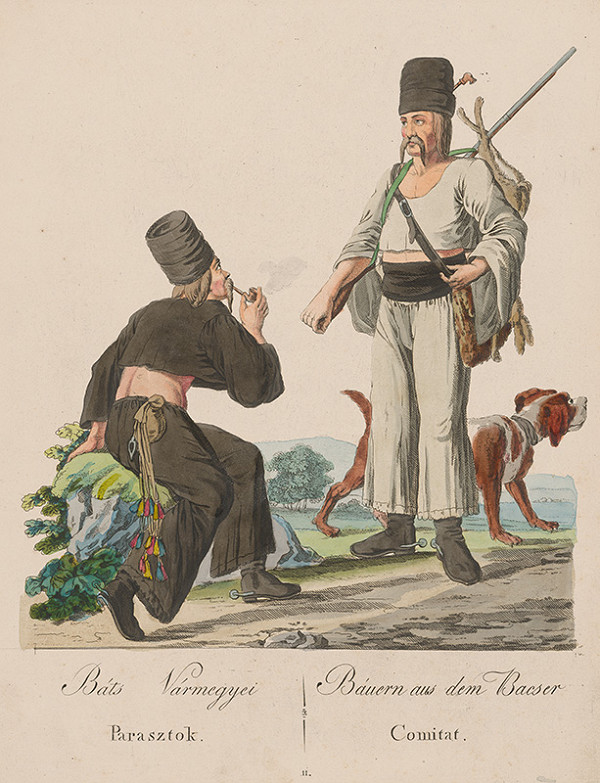 Stredoeurópsky grafik z 19. storočia – Sedliaci z Báčky 