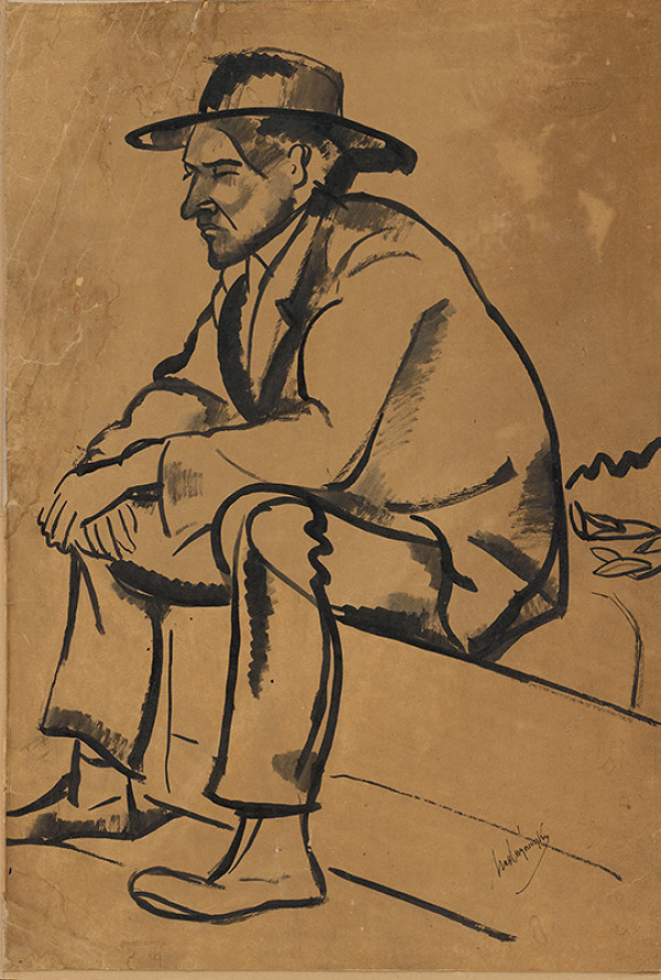 Ladislav Mednyánszky – Sediaci muž 