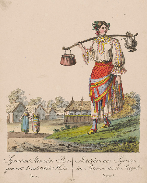 Stredoeurópsky grafik z 19. storočia – Dievča zo Syrmiumi 