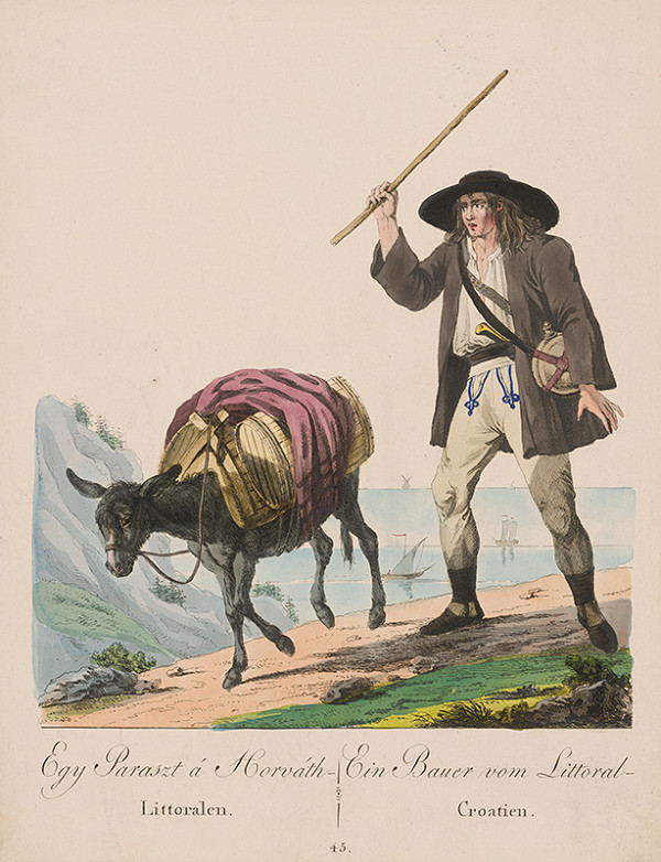 Stredoeurópsky grafik z 19. storočia – Chorvátsky pastier 