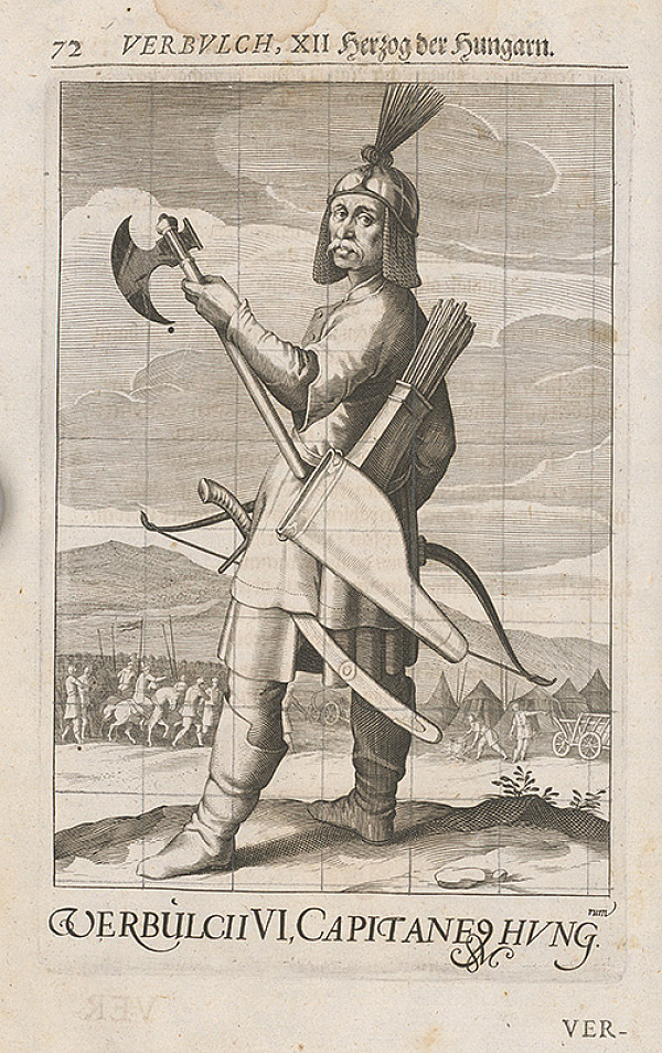 Stredoeurópsky grafik zo 17. storočia – Verbvlch, XII Herzog der Hungarn 