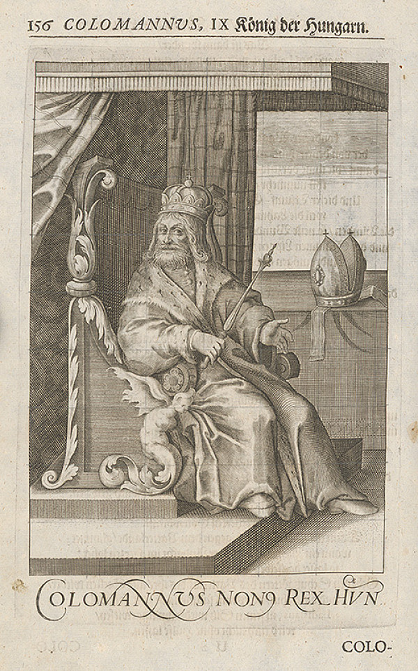 Stredoeurópsky grafik zo 17. storočia – Colomannus, IX König der Hungarn 