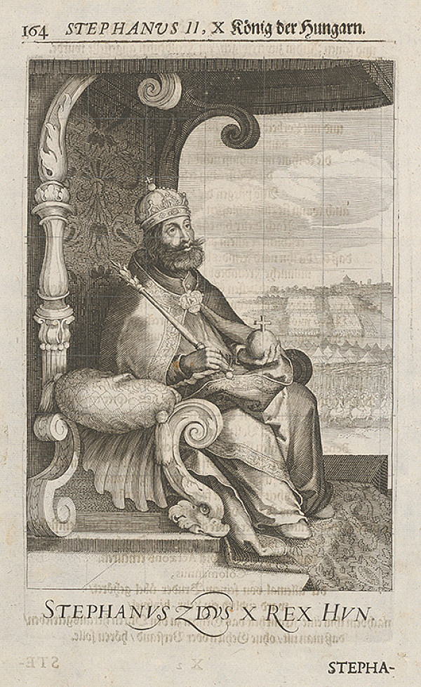 Stredoeurópsky grafik zo 17. storočia – Stephanus II, X König der Hungarn 