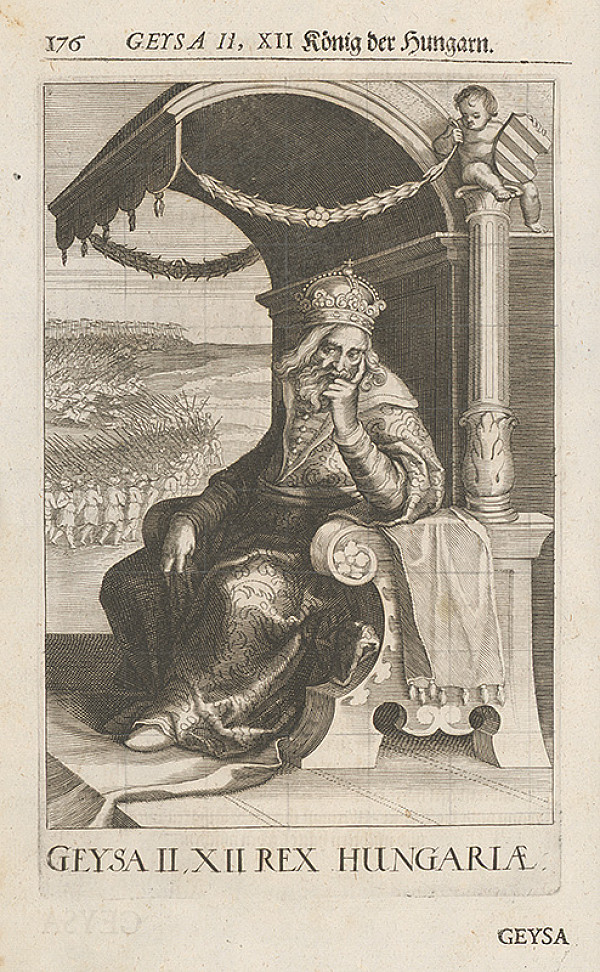 Stredoeurópsky grafik zo 17. storočia – Geysa II, XII König der Hungarn 