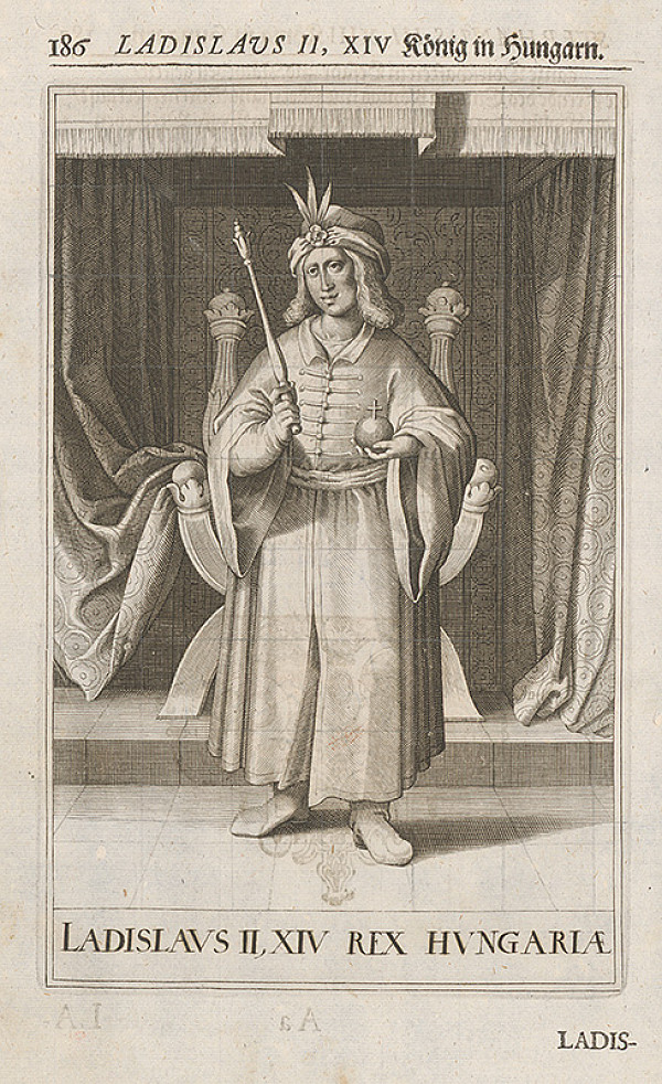 Stredoeurópsky grafik zo 17. storočia – Portrét Ladislava II. Uhorského  