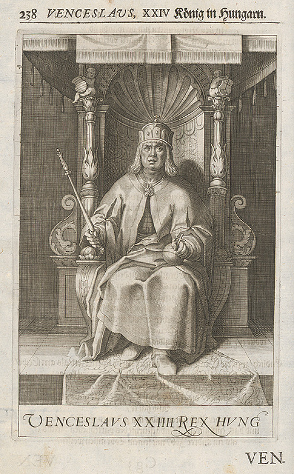 Stredoeurópsky grafik zo 17. storočia – Venceslvas, XXIV König in Hungarn