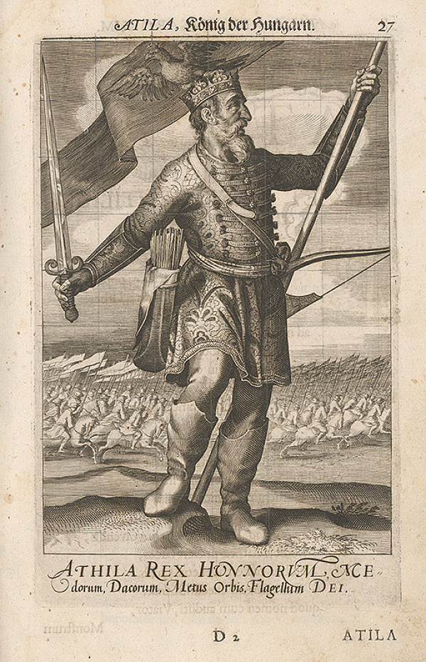 Stredoeurópsky grafik zo 17. storočia – Hunský kráľ Atila 