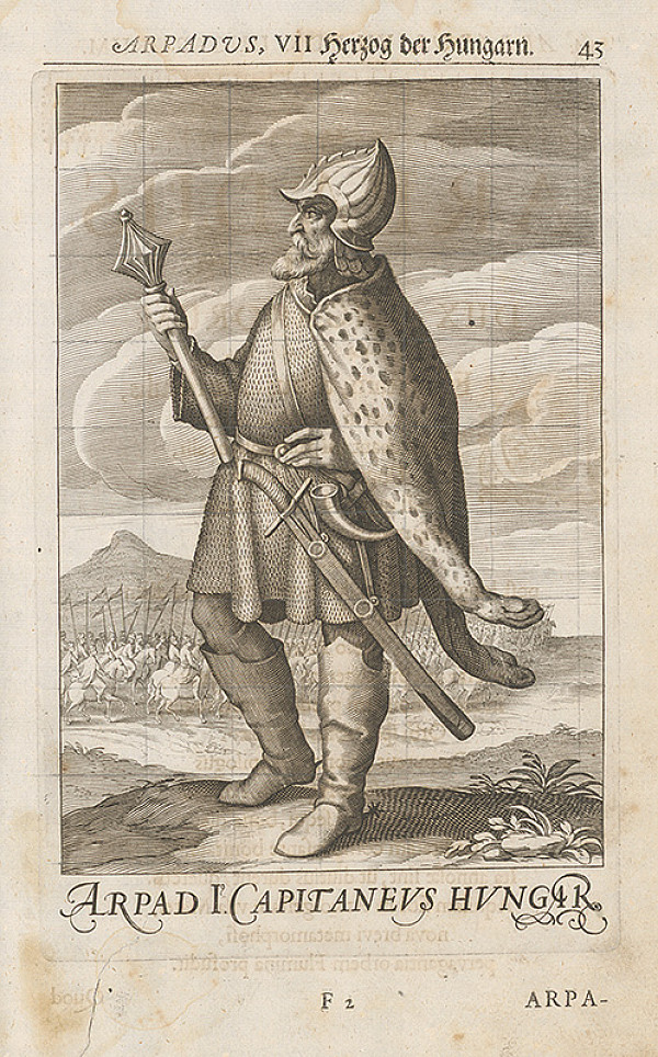 Stredoeurópsky grafik zo 17. storočia – Uhorský vládca Arpád 