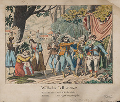Stredoeurópsky grafik z 19. storočia – Scéná z románu Wilhelm Tell 