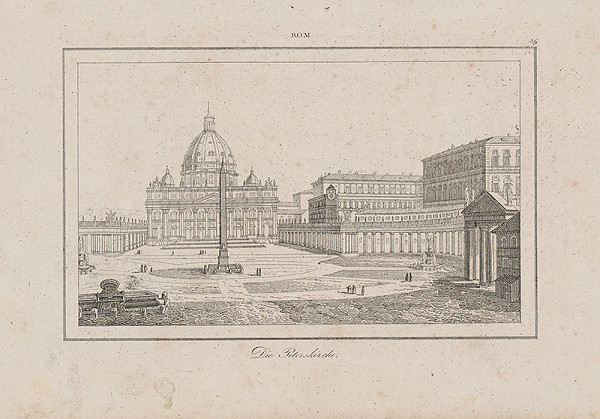 Taliansky autor z 2. polovice 19. storočia – Chrám sv. Petrav Ríme 