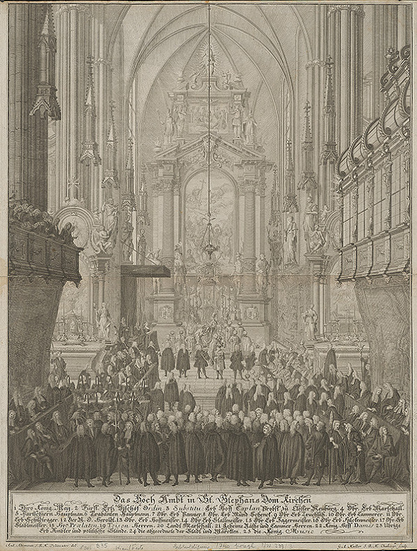 Andreas Altomonte, Gustav Adolph Müller – Slávnostná omša v Dóme sv. Štefana pri príležitosti Oslavy následníčky Márie Terézie 