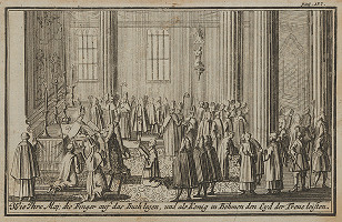 Nemecký grafik z 1. polovice 18. storočia – Korunovačný výjav I. 