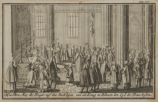 Nemecký grafik z 1. polovice 18. storočia – Korunovačný výjav I. 