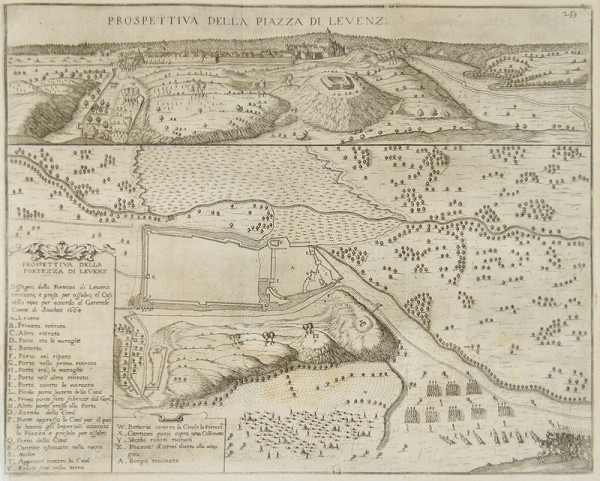 Taliansky autor zo 17. storočia – Celkový pohľad a pôdorys Levíc 