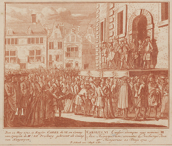 Pieter Schenck – Korunovácia Karola VI. v Bratislave 