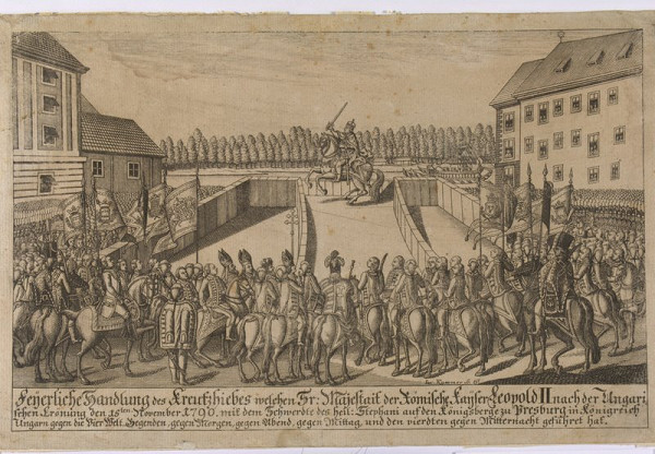 Jos. Kummer, Neznámy rytec – Korunovácia Leopolda II. v Bratislave 