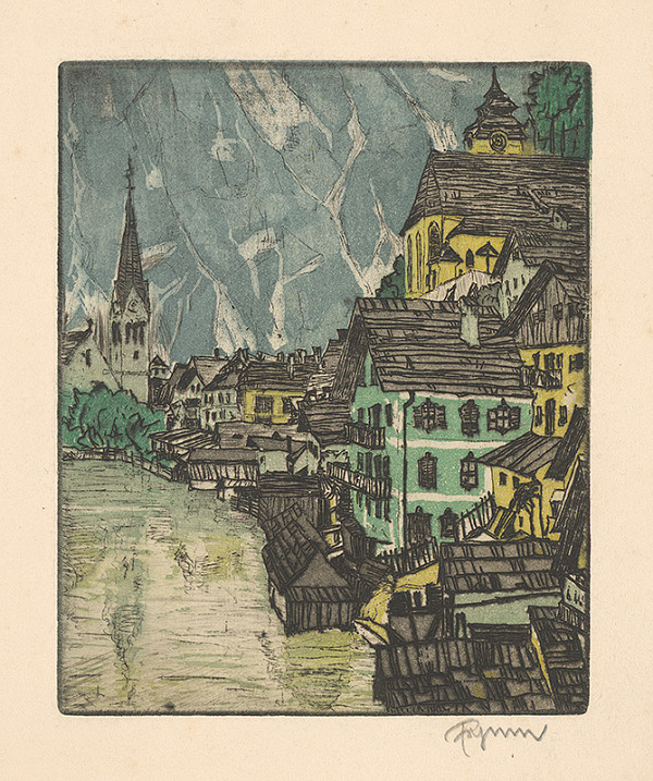 Stredoeurópsky grafik z 1. polovice 20. storočia – Pohľad na mesto 