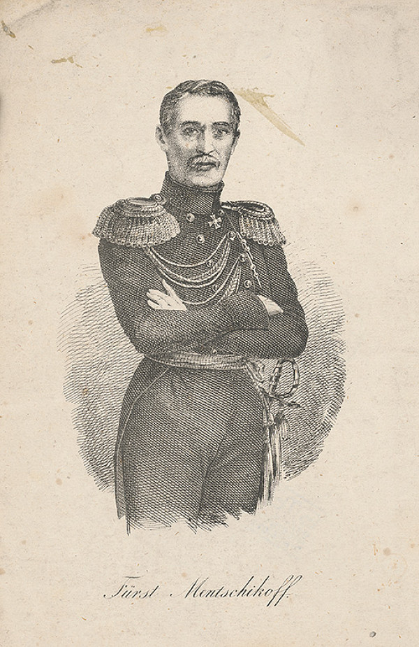 Stredoeurópsky grafik z konca 19. storočia – Portrét Menšikova 