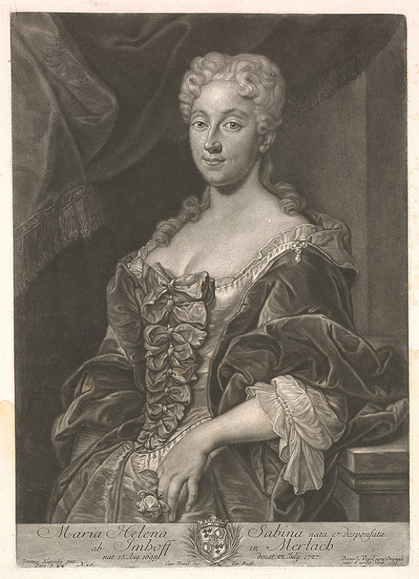 Bernhard Vogel, Ján Kupecký – Portrét Márie Heleny Imhoff z Merlachu 