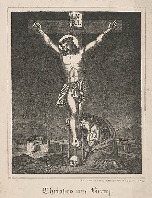 Stredoeurópsky grafik z 19. storočia – Kristus na kríži 