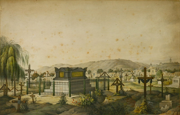 Stredoeurópsky grafik z 19. storočia – Cintorín 