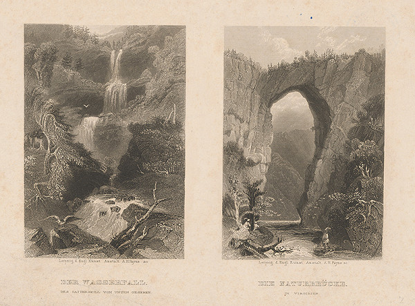 Albert Henry Payne – Dvojobraz: Vodopád a prírodný most 