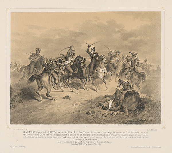 Josef Lanzedelly st. – Jazdecká bitka Chadzinského a Barnottu 