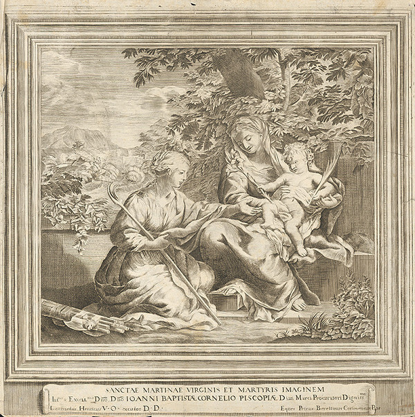 Pietro da Cortona, Neznámy rytec – Madona s dieťaťom a klaňajúca sa sv. Martina 