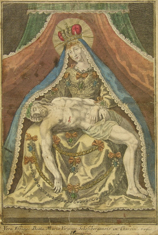 Stredoeurópsky grafik – Socha Sedembolestnej Panny Márie v Šaštíne (Pieta Šaštínska) 