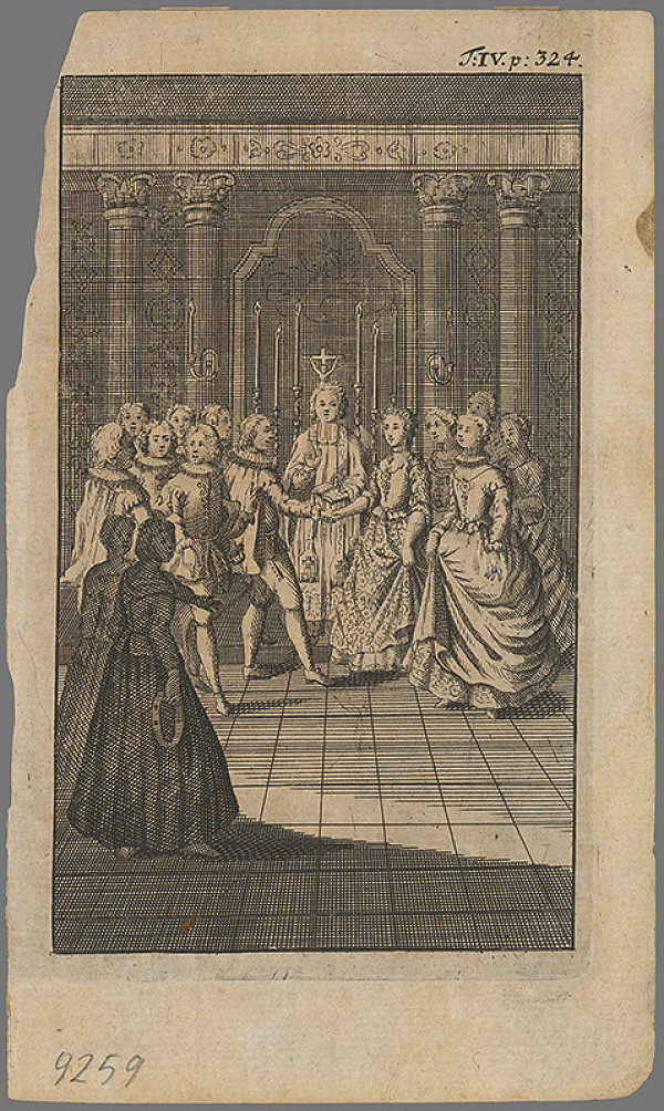 Stredoeurópsky grafik z 18. storočia – Sobáš 