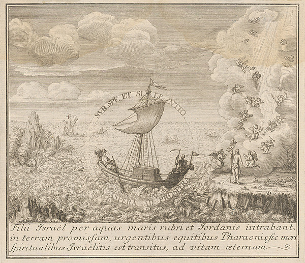 Stredoeurópsky grafik zo 17. storočia – Prechod Židov cez Červené more 