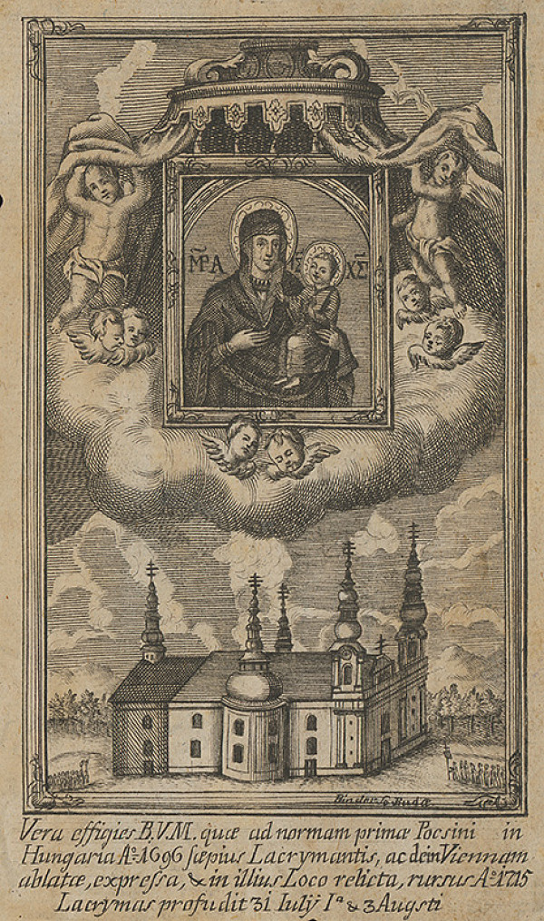 János Fülöp Binder – Milosrdný obraz Panny Márie z Máriapócsu (Matka Božia z Potschu) 