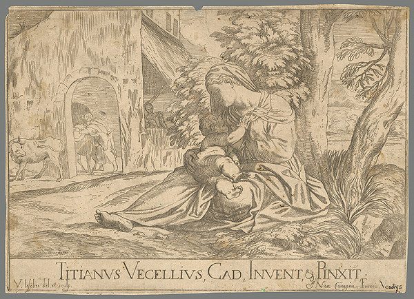 Valentin Lefebvre, Jacob van Campen, Titian – Odpočinok na úteku do Egypta