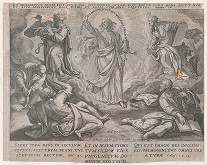 Jan Sadeler I., Maarten de Vos st. – Ježišovo premenenie 