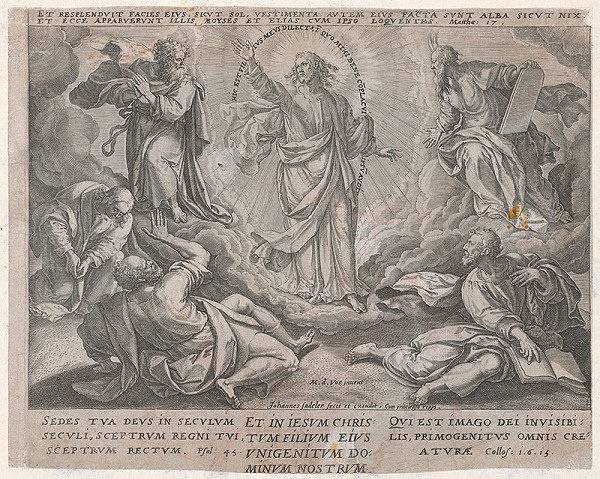 Jan Sadeler I., Maarten de Vos st. – Ježišovo premenenie 