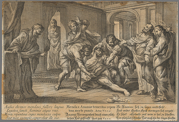 Nemecký grafik z 18. storočia – Ananias 