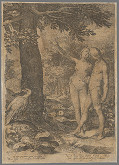 Abraham Bloemaert, Jan Saenredam – Adam a Eva pred stromom poznania 