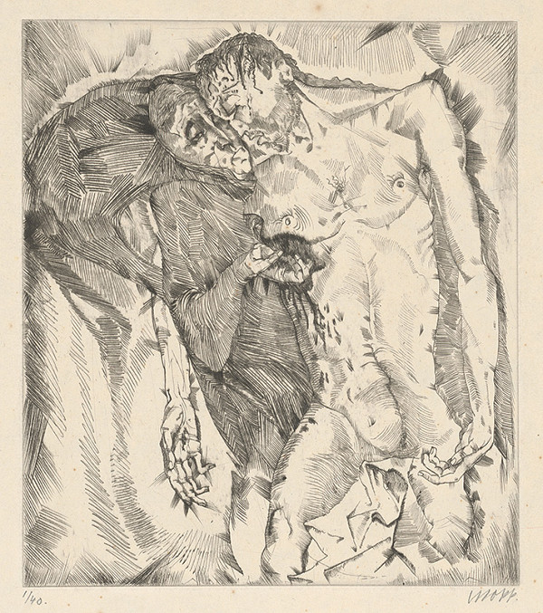 Stredoeurópsky grafik z 20. storočia – Kristus s Máriou 