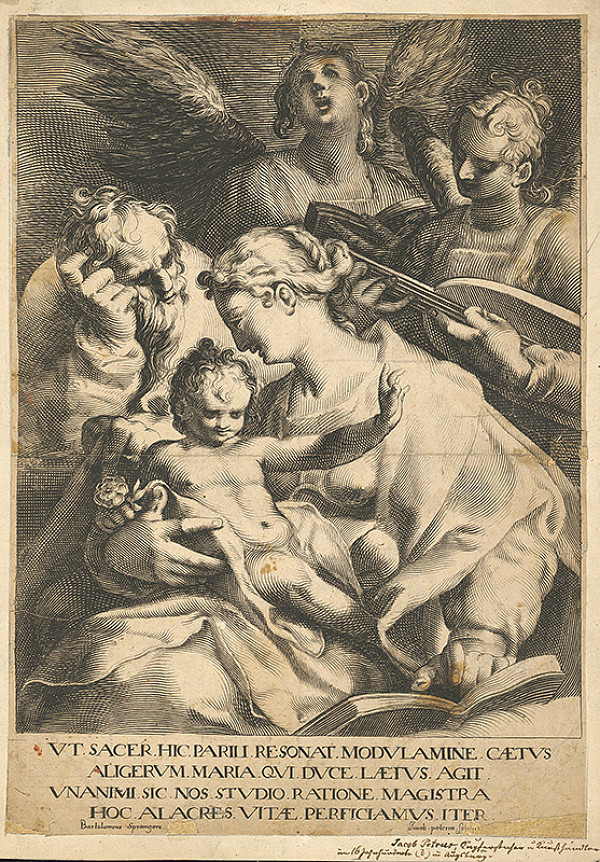 Jakob Petrus, Bartholomaeus Spranger – Svätá rodina s dvoma anjelmi -  hudobníkmi 