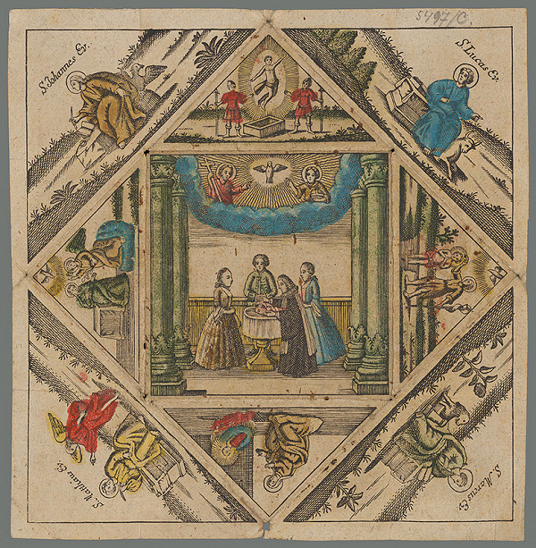 Stredoeurópsky grafik z 18. storočia – Pamiatka na krst 